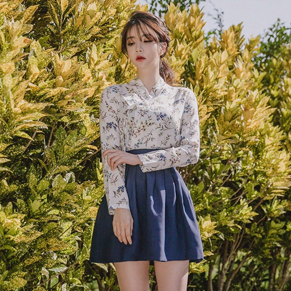 生活韓服セットワイルドフラワーの小環+ナウル ウエストスカート 桜旅行ver.