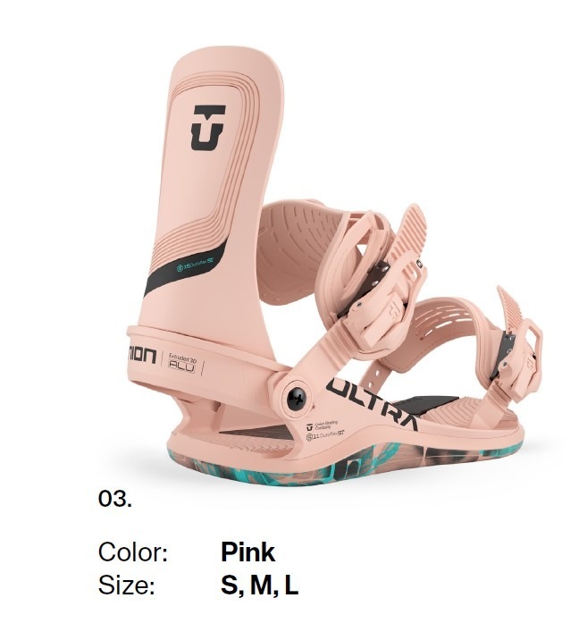 新品未使用 25-26 Union BINDING ULTRA WOMEN PINK Mサイズ 土日祝発送OK 59 ユニオン