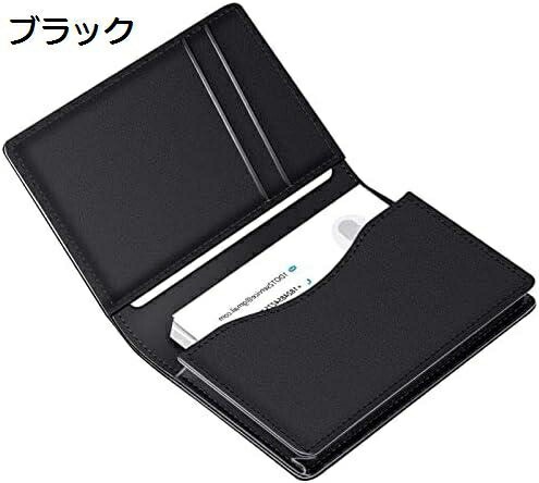 【20%OFFクーポン】名刺入れ 牛革 本革 レザー ソフト パスケース 二つ折り 免許証 両面 カード入れ 名刺ケース 兼用 コードバン お洒落 ビジネス 通勤用 整理 大容量 50枚収納可 メンズ