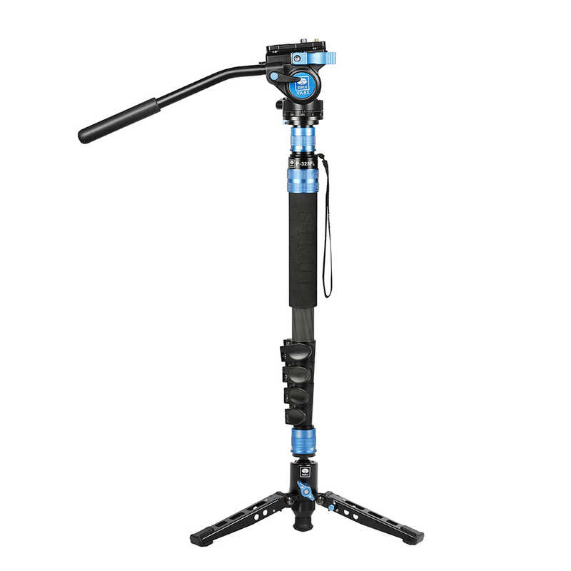 SIRUI　カーボンファイバー製5段一脚 L セット(油圧式雲台：VA-5X) ブラック　P-325FL+VA-5X-JP 23,287円