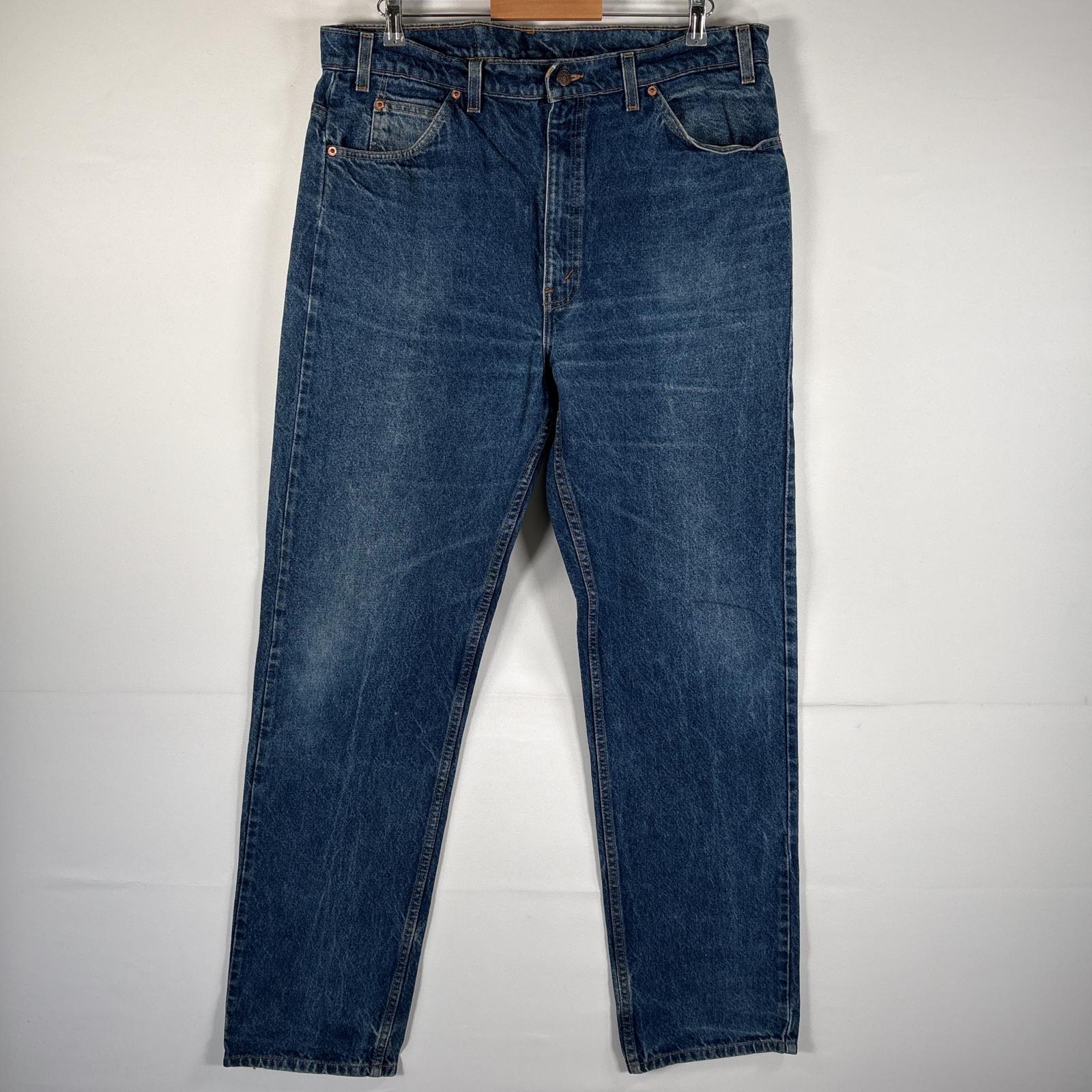 古着 90s/90年代 デニムパンツ 505 ブルーデニム ストレート 大きいサイズ 紙タグ オレンジタブ w40 L34 インディゴブルー メンズ