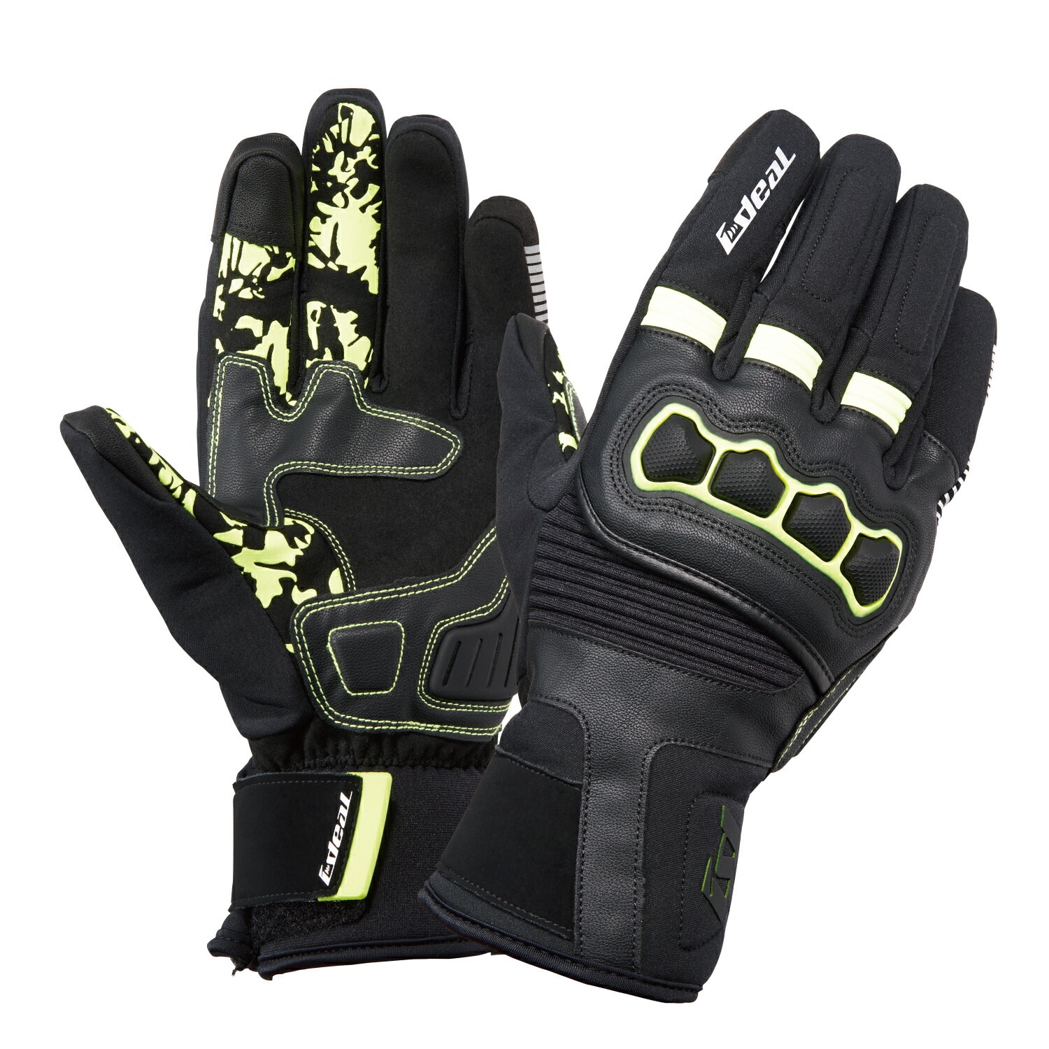 山城(yamashiro) IDEAL アイディール バイク用 グローブ 秋冬モデル ID-115 アクシス-EX ネオン 3XLサイズ ID115/NE/3XL