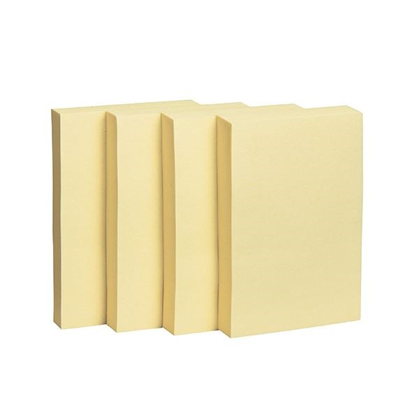 TANOSEE ふせん 75x50mmイエロー 1セット（50冊：10冊x5パック） [x10]