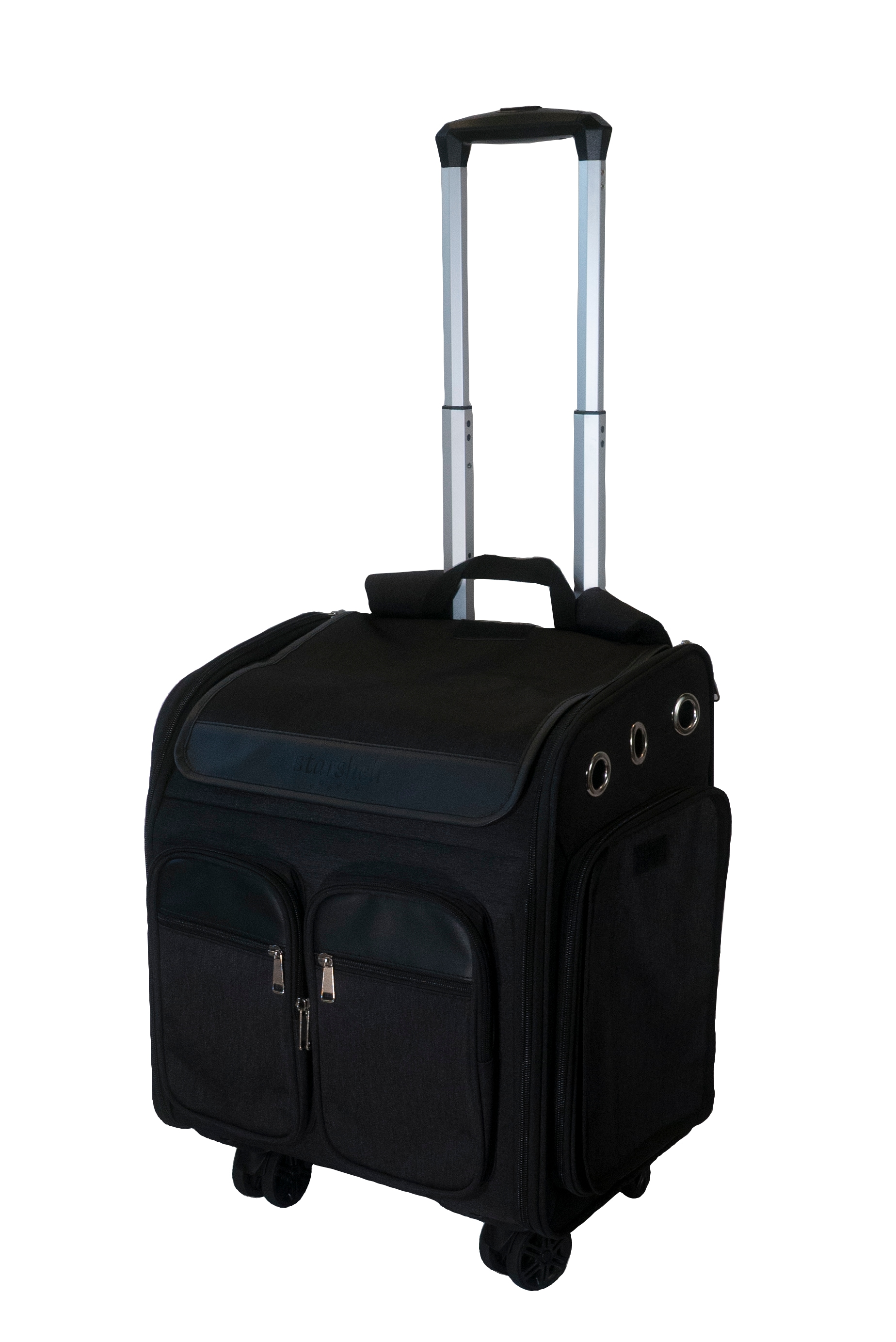 StarShell おでかけペットキャリー 犬 猫 キャリーバッグ 軽量 安心安全のストッパー付きキャスター ペットキャリー リュック