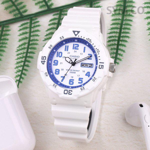 MRW-200HC-7B2 ダイバールック 回転ベゼル デイデイト スポーツ メンズ ウレタン 腕時計 d