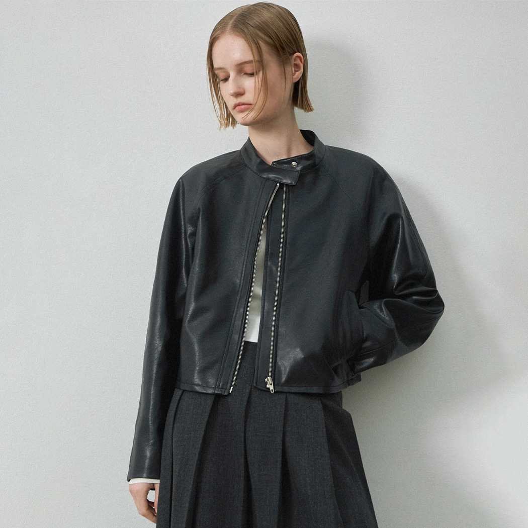 (JK-3013)STANDARD BIKER LEATHER JACKET