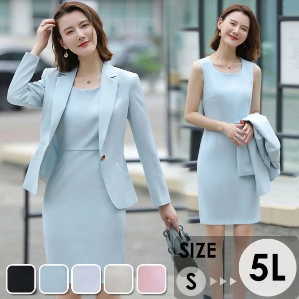 新品早く買いに来て スーツ レディース セットアップ フォーマル ビジネス 面接 オフィス リクルート 通勤 入園式 入学式 卒業式 卒園式 服装 ママ 母親 七五三 お宮参り ワンピーススーツ セ 6,609円