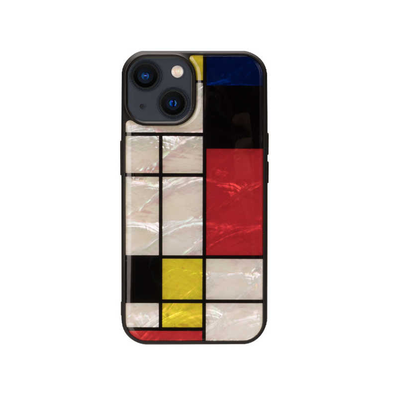 ROA　iPhone 14 6.1インチ 天然貝ケース Mondrian ikins　I23579I14