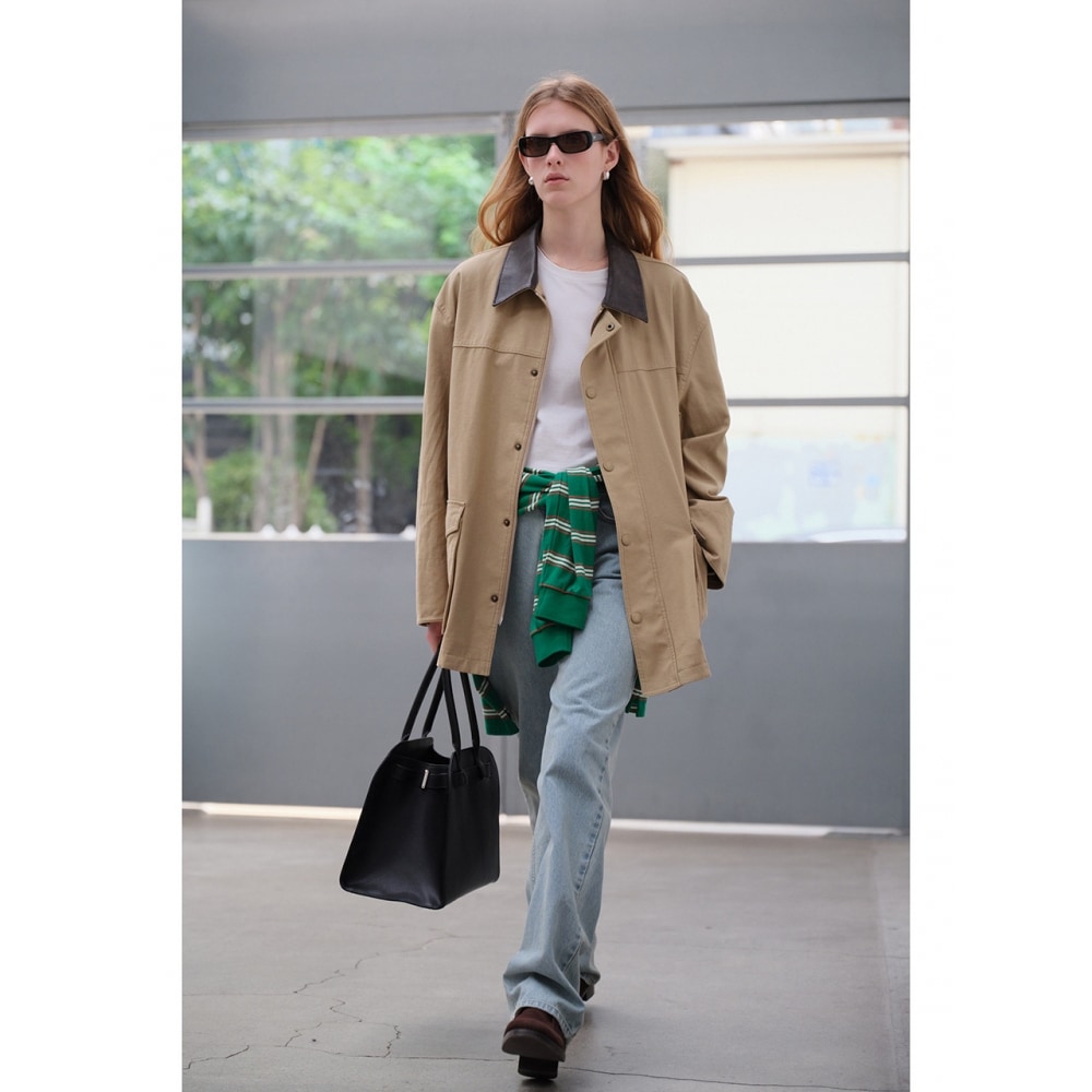 Dunst 女性用ユニセックスビンテージワークハーフジャケットカーキベージュ UDJU4C110I3 30,833円