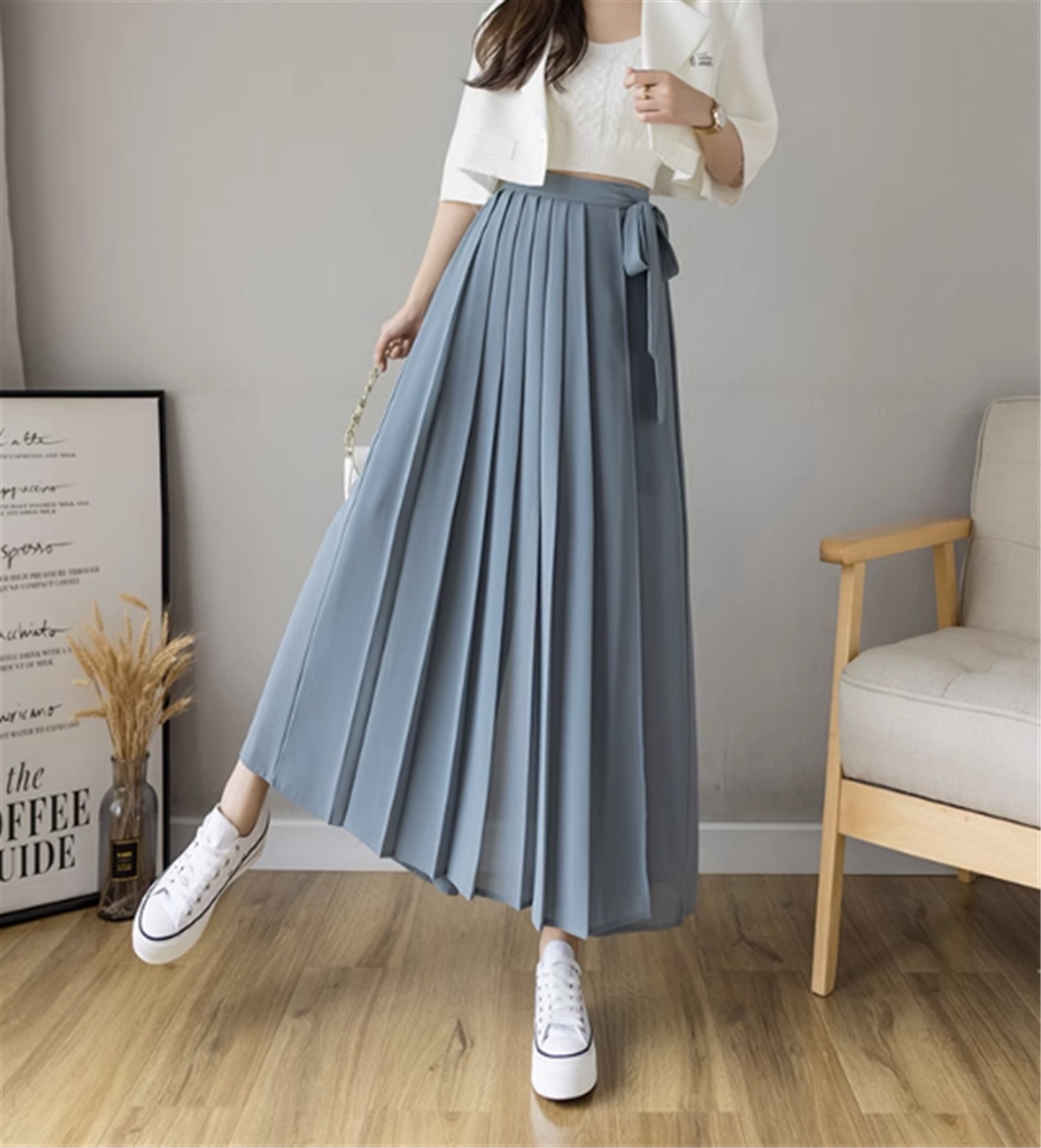 ボトムス パンツ ワイドパンツ フレア ハイウエスト プリーツ 巻きスカート リボン 透け感 大人可愛い エレガント カジュアル こなれ感 存在感 無地 春 夏 10代 20代 30代 40代