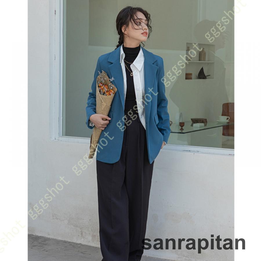 通勤 スーツ コートブレザーレディース スーツ スリム テーラードジャケット 無地 ボタン シンプル オフィス 生地 大きいサイズ サラリーマン ビジネス 洋服