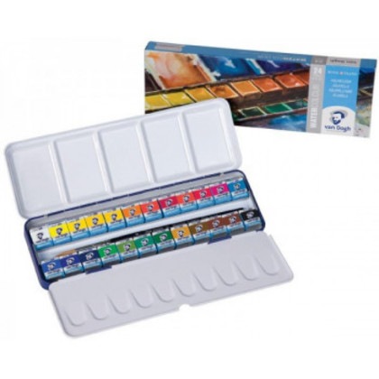 VAN GOGH ヴァンゴッホ固形水彩絵具 24色セットM T.20M8624 416829