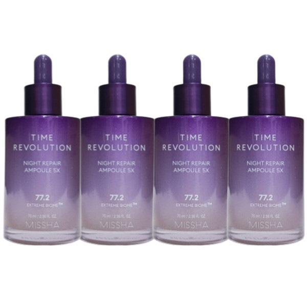 ミシャ タイム レボリューション ナイト リペア 紫 アンプル 5X 70ml 4個