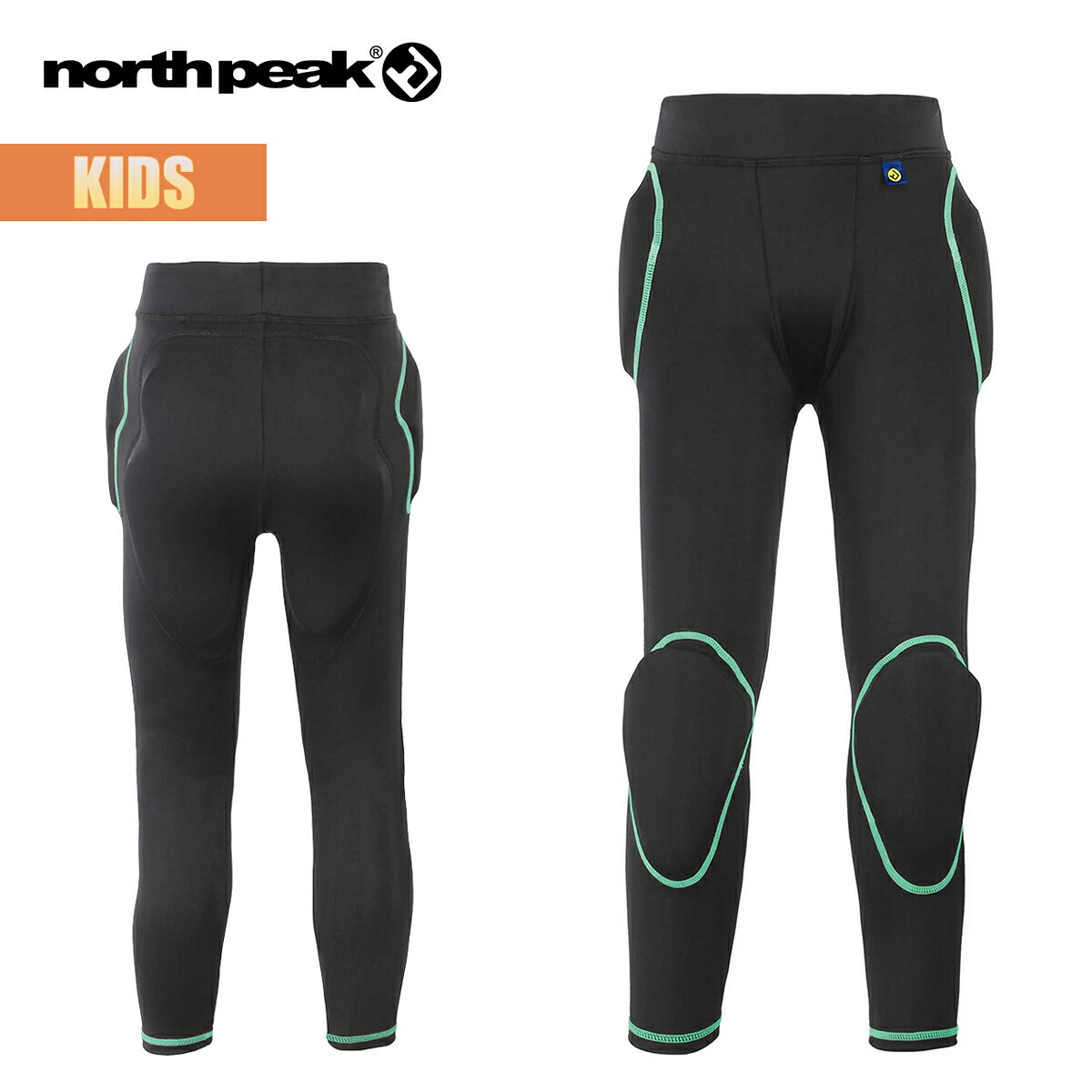 ノースピーク ケツパット キッズ north peak ヒッププロテクター ロングタイプ ジュニア NBRパッド ケツパッド 怪我防止 クッション ボーイズ ガールズ スノボ スキー ブラック ブルー