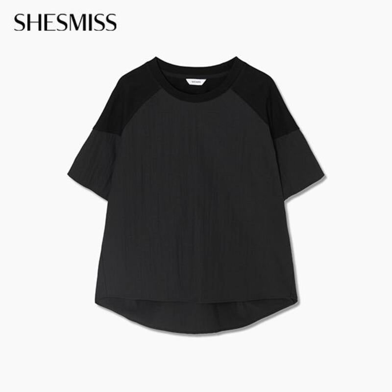 シア・ナグラン 半袖ブラウス_SWWBLQ22030_BK