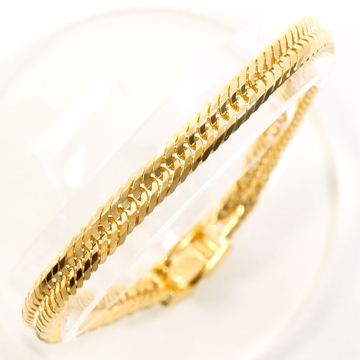 10面 トリプル K18 18金 YG イエローゴールド ブレスレット 喜平 キヘイ 総重量約10.1g 約18cm 中古