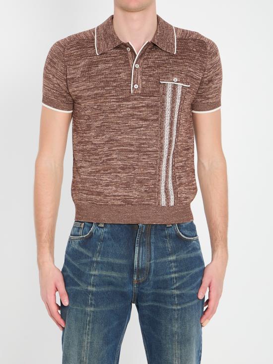 VERSACE Men Polo Shirts 1024448 BROWN
