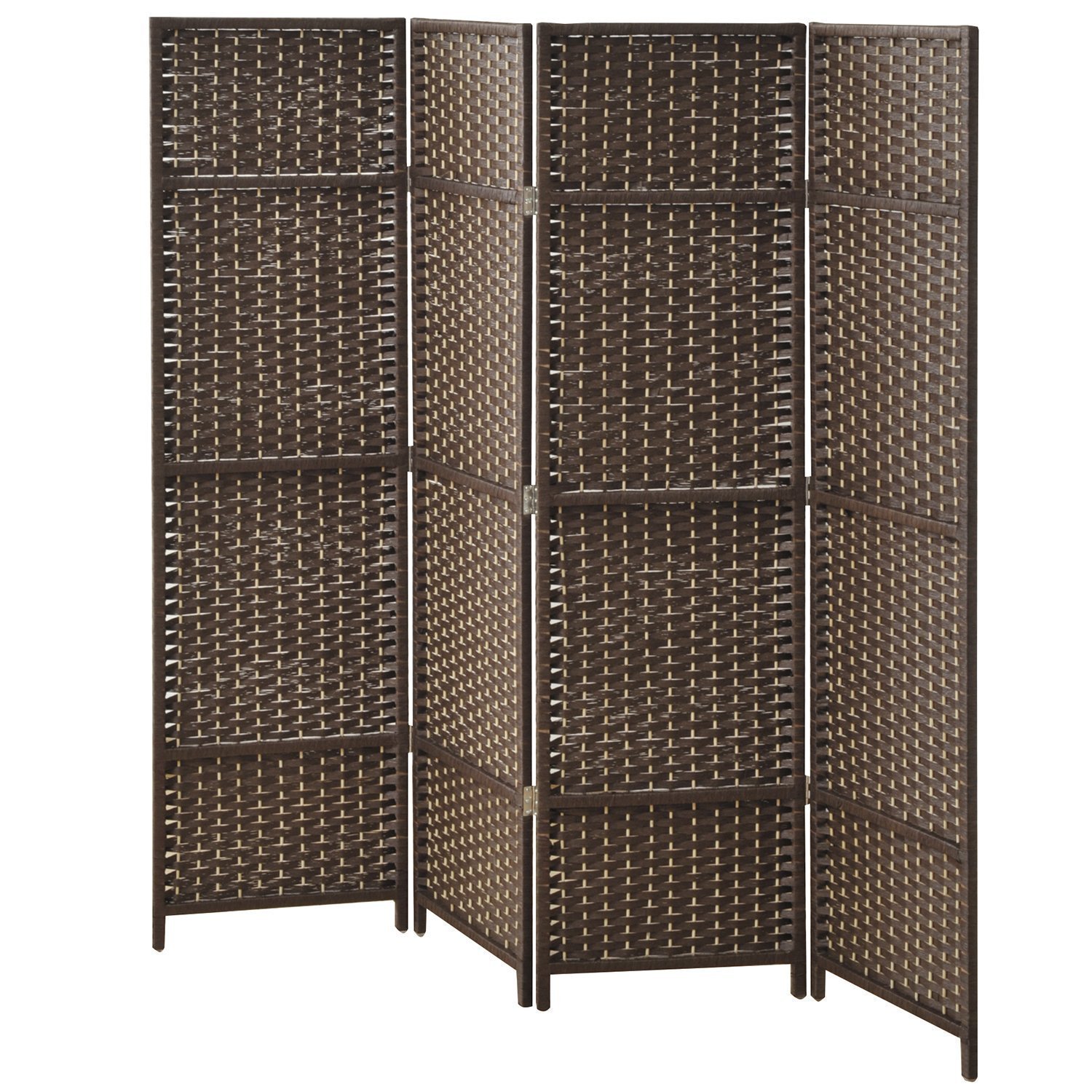 山善(YAMAZEN) パーテーション(4連)高さ148cm ダークブラウン SSCR-4(DBR)