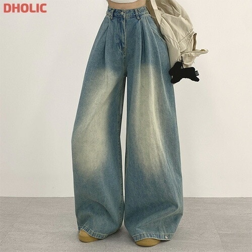 ドロスト2WAYタックワイドデニムパンツ