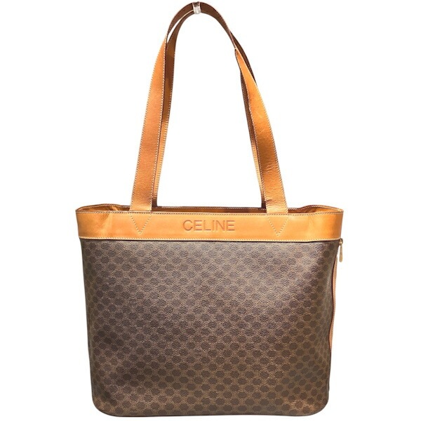 セリーヌ CELINE マカダム ブラウン バッグ トートバッグ レディース 【中古】