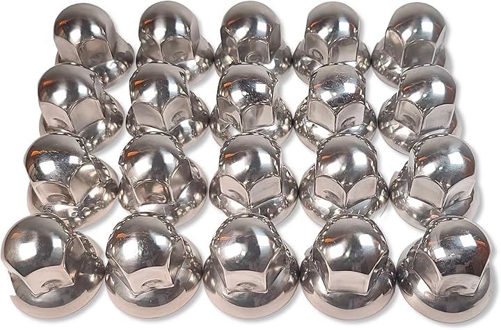 ナットキャップ ステンレス製 カバー 鏡面仕上げ ISO 33mm 高さ46mm 丸型 大型 10穴用 トラック ダンプ デコトラ カスタム ドレスアップ(20個セット(+予備)) 5,461円