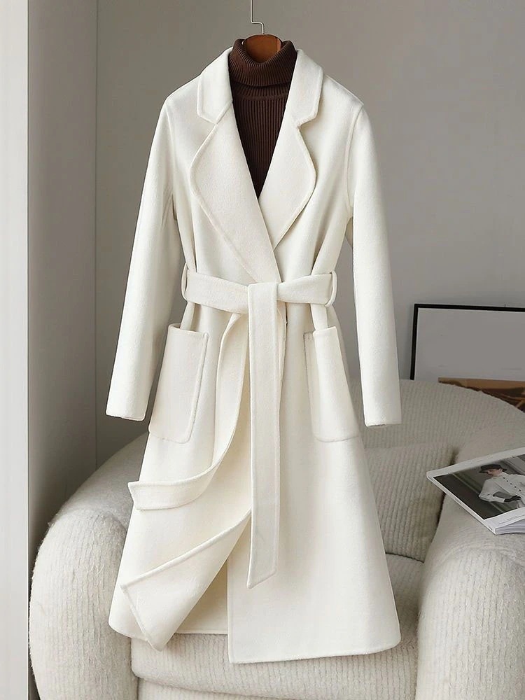 韓国ファッション 感 チェスターコート レディース カジュアル 百掛け セミロング アウター ラシャコート