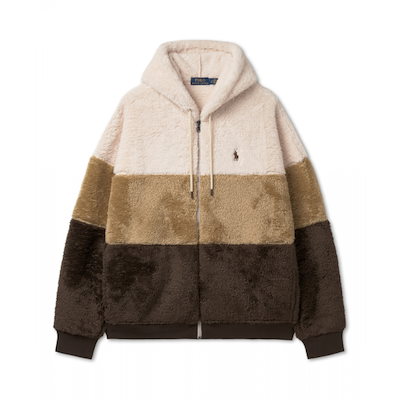 【POLO RALPH LAUREN】カラーブロックパイルフリースパーカー POLO RALPH LAUREN】カラーブロックパイルフリースパーカー