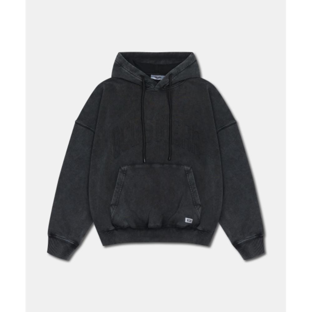 GCDS STONE WASHED GCDSWEAR HOODIE DKSHA31035GY