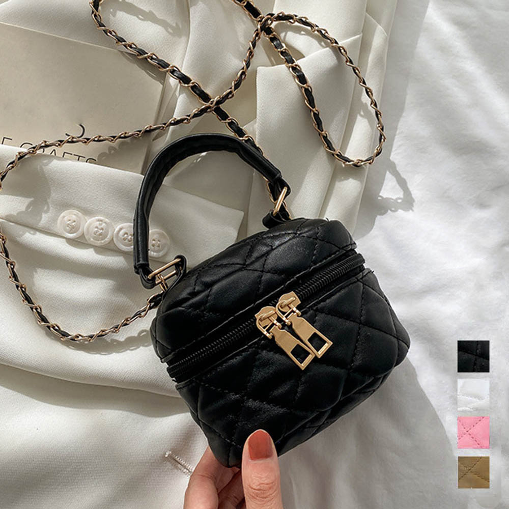 キルティングショルダーバッグ ミニバッグ(T)