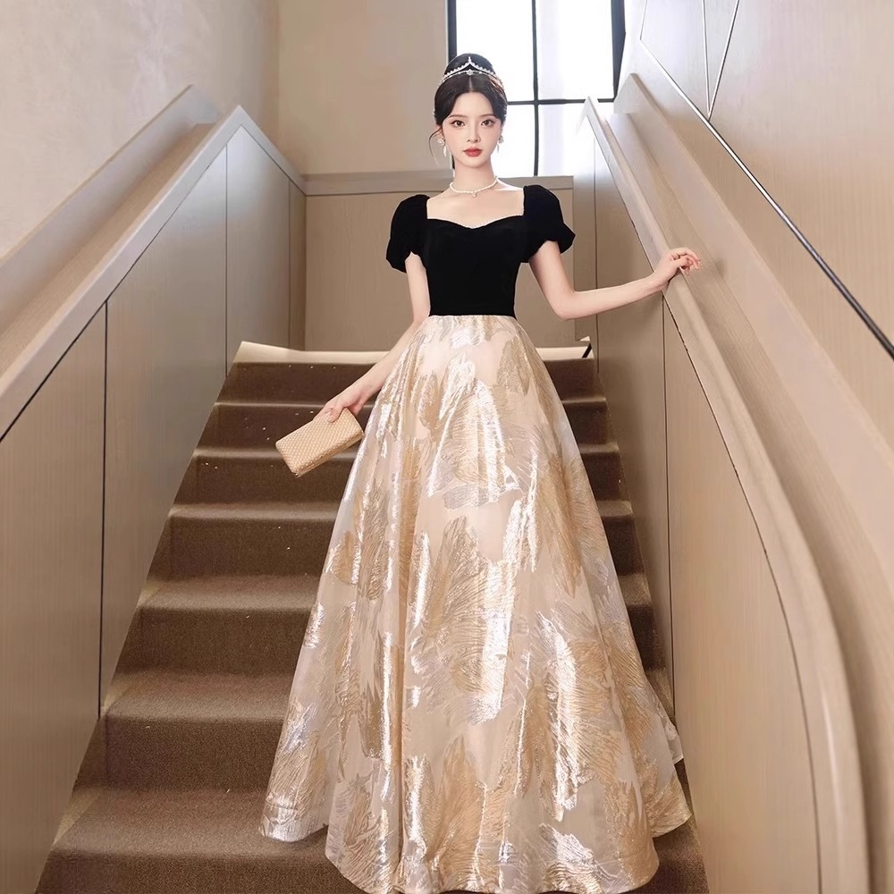 【送.料.無.料.急速発送】ブラックスカート丈ドレス 演奏会 ウェディング 発表会 成人式 二次会 お呼ばれ