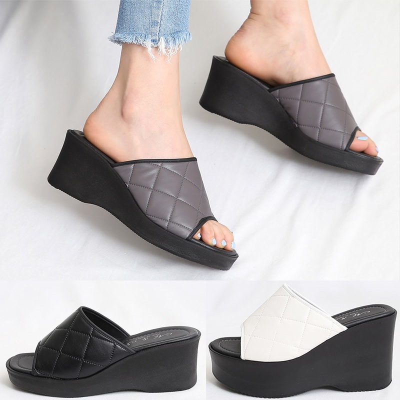 2タイプ6cmと10cm厚底ウェッジヒルストームサマービーチサンダルミュールスリッパハイヒール靴 4,632円