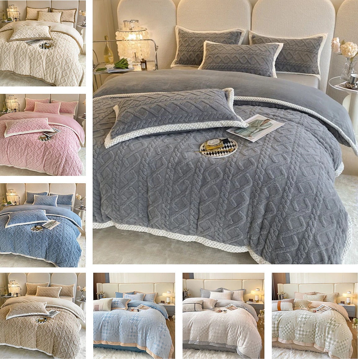 韓国ファッション 布団カバー セット寝具冬のベッド用品サンゴの絨毯 掛布団カバー 布団 シーツシンプルデザイン　北欧 寝具冬のベッド用品サン シ ングル ダブルセミダブルあったか布団カバー 防臭洗える