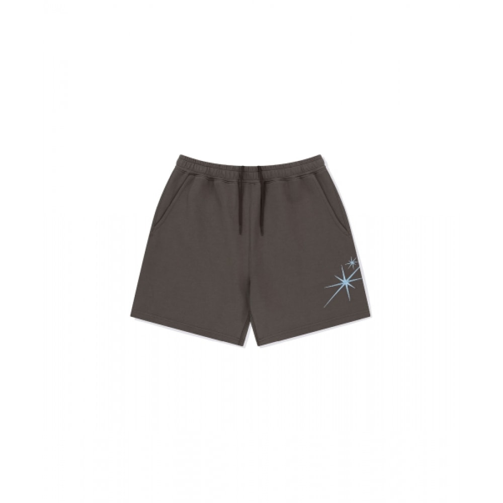 SUNLOVE スパークルスウェットショーツ ブラウン