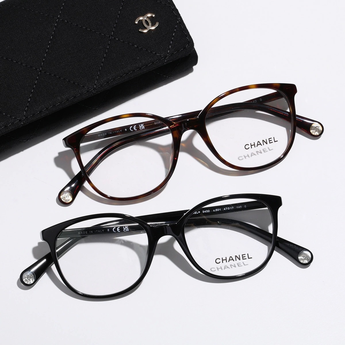 CHANEL シャネル メガネ 3432 レディース ボストン型 セルフレーム フルリム CCマーク ココマーク 伊達メガネ ダテ めがね アイウェア C714/DarkHvana