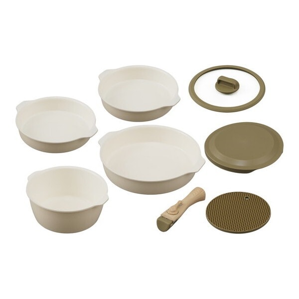 フライパンセット お皿になるフライパン8点セット IH対応 DPAN-8Sアイボリー メーカー直送