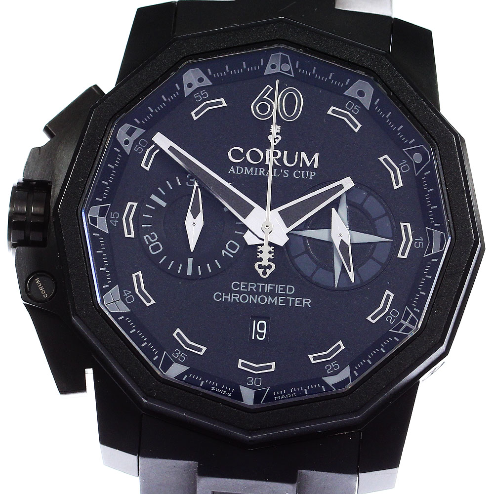 コルム CORUM 753.231.95/0371AN13 アドミラルズカップ シーフェンダー クロノグラフ 自動巻き メンズ 良品 保証書付き_784191【中古】
