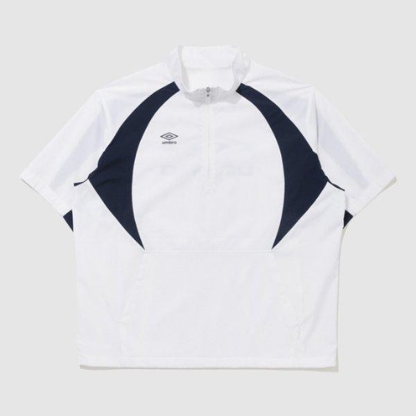 ジャケット PQA UQ221SWT54-WHT ダブルカット半袖スタンドネックアノラック / WHITE