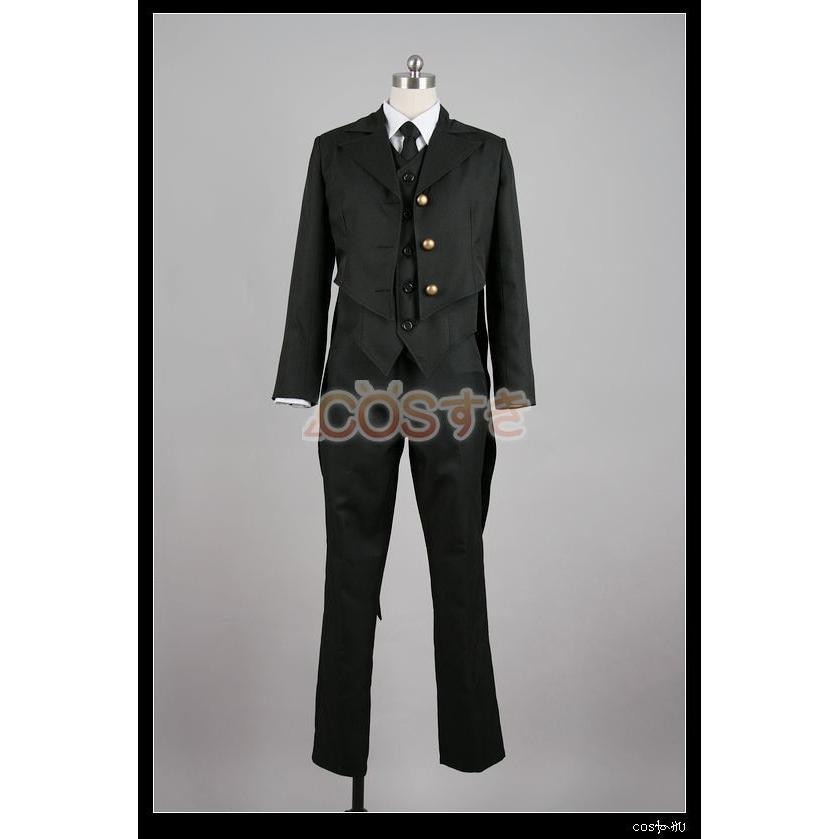 【予約商品】黒執事 セバスチャン・ミカエリス Sebastian Michaelis 燕尾服 風 コスプレ衣装 イベント 演出服 変装 二次会 COS