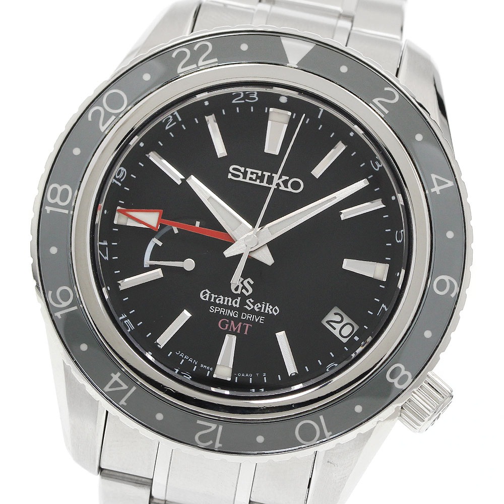 セイコー SEIKO SBGE001/9R66-0AA0 グランドセイコー GMT パワーリザーブ デイト スプリングドライブ メンズ 良品 _948627【中古】