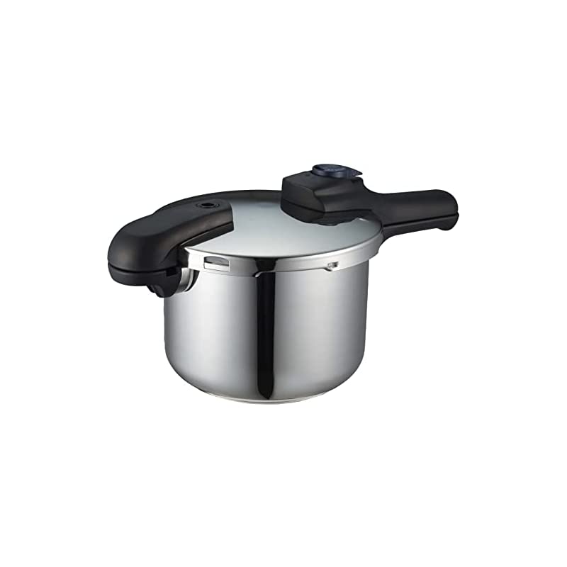 【即納】パール金属 圧力鍋 4.5L IH対応 3層底 切り替え式 レシピ付 クイックエコ H-5041