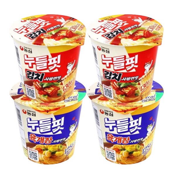 ヌードルフィットキムチサバル麺味 8個+ヌードルフィット ユッケジャンサバル麺味 8個(計16個)