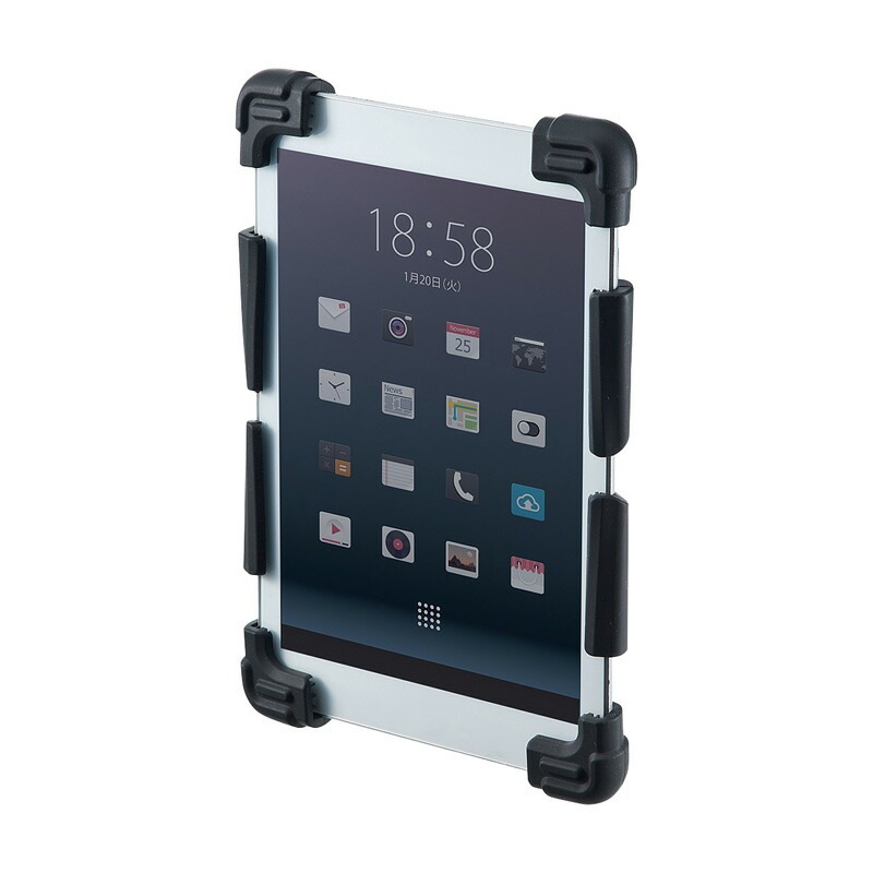 （まとめ買い）耐衝撃シリコンケース 7～8インチ ブラック PDA-TABH5BK [x3]