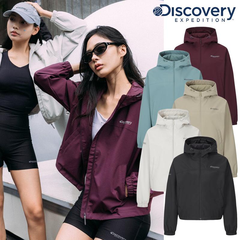 [25F/W] DWWJ43054 秋の新作 女性 ベルテックス クロップド オーバーフィット ジャケット ウインドブレーカー 防風ジャケット