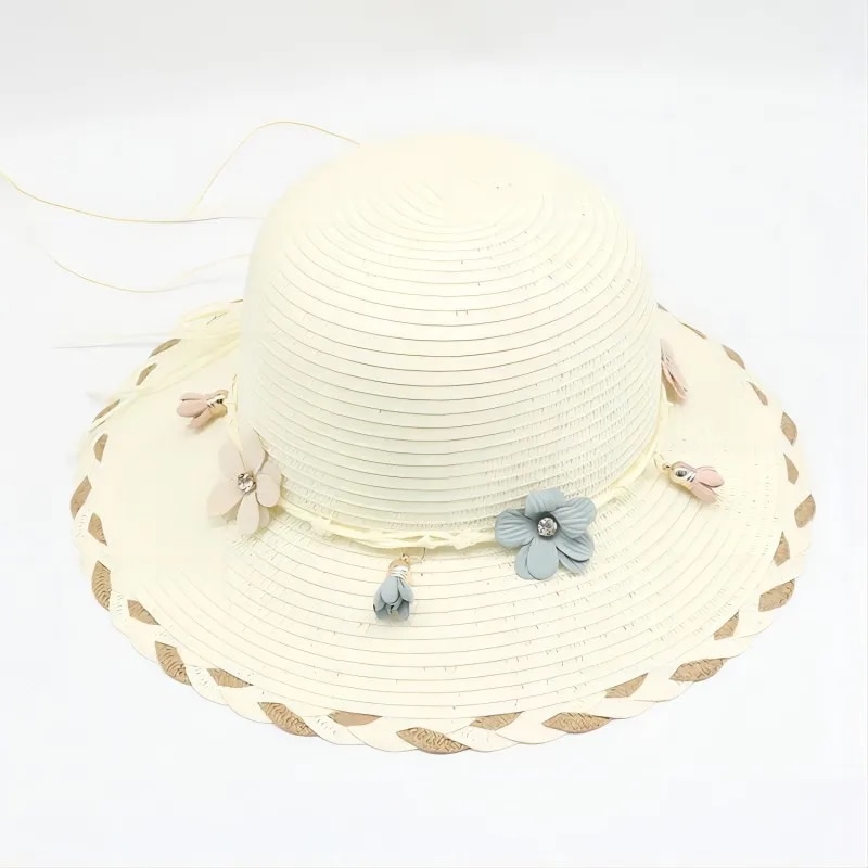 女性麦わら帽子日焼け止め旅行のための折りたたみ式サンシェードビーチハット - 200000297