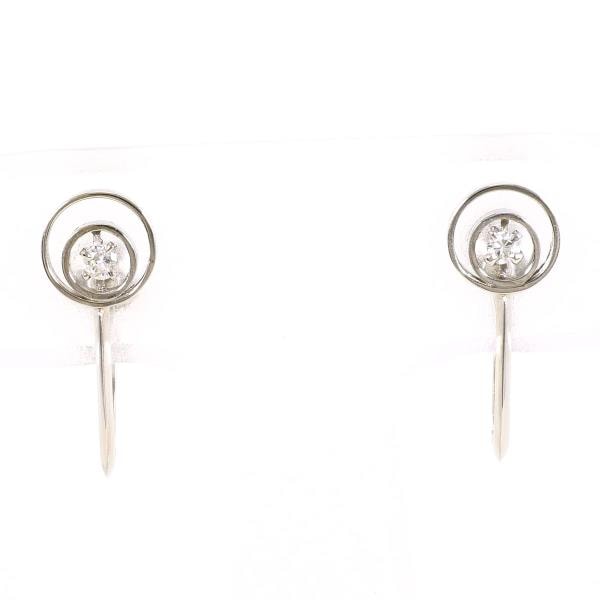PT850 プラチナ イヤリング ダイヤ 総重量約1.8g ジュエリー 中古