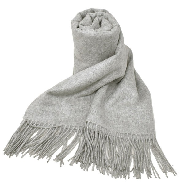 マフラー WA000056HA0100 WA56 大判 マフラー ストール 無地 カシミア100％ メンズ レディース Silver