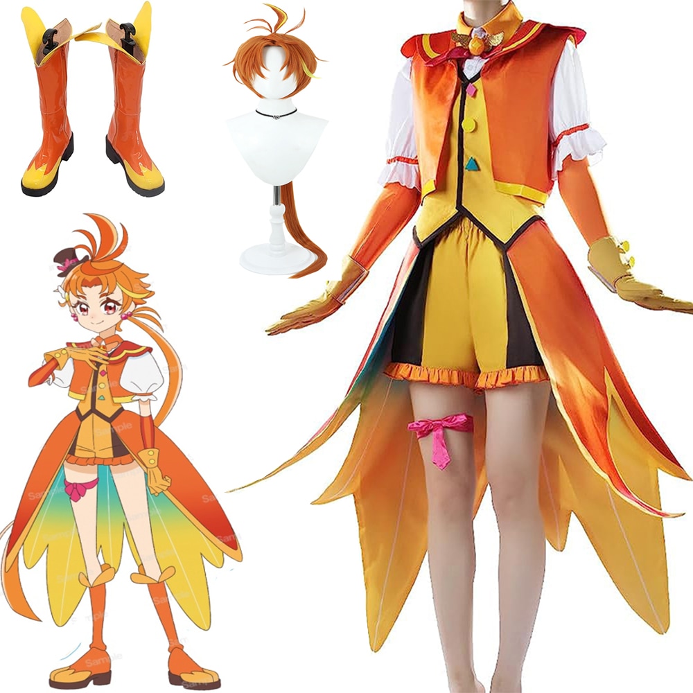 ひろがるスカイ!プリキュア 夕凪ツバサ コスプレ衣装 ウィッグ 靴 追加可 ゆうなぎつばさ コスプレ 衣装 忘年会 ハロウィン クリスマス 学園祭 文化祭