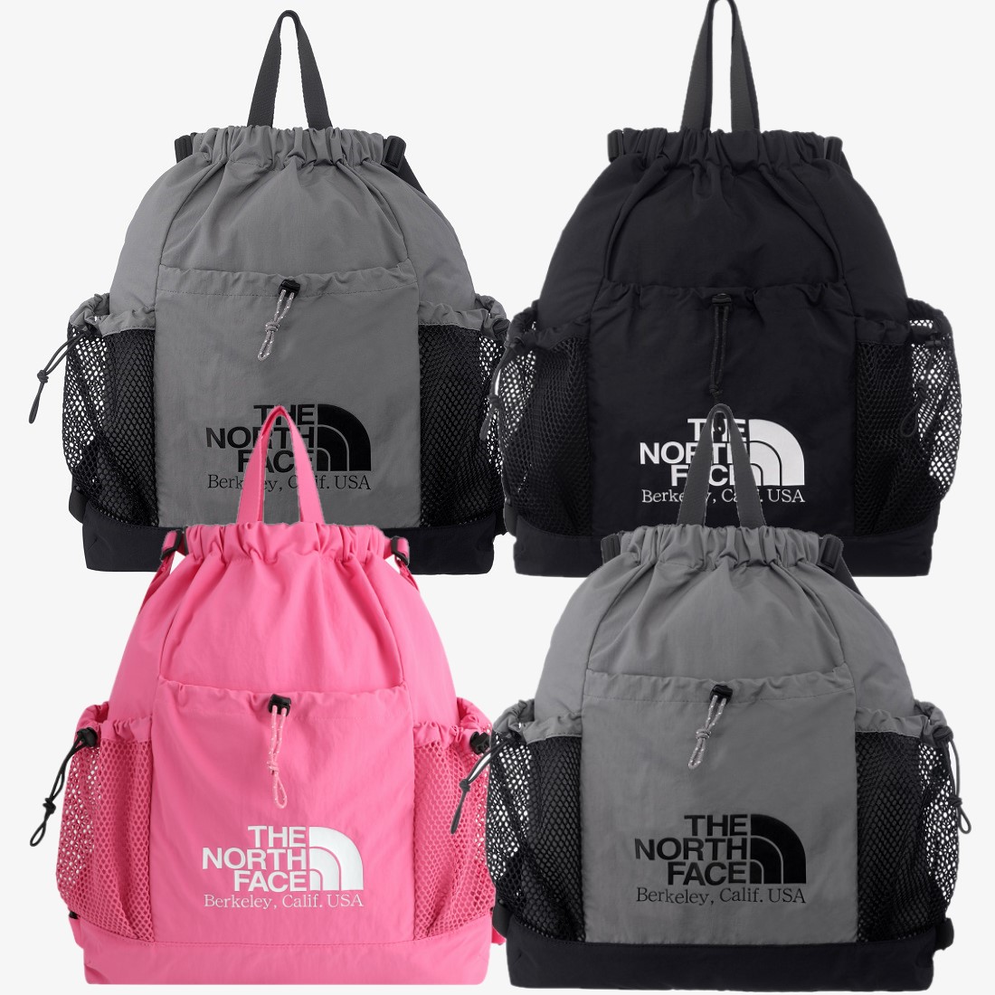 2025年春夏新作 LINDEN メッシュ ジムサック 4色展開 韓国人気 ユニセックス ジムバッグ 軽量 カジュアル ストリート おしゃれ シンプル トレンド 新作 ギフト対応