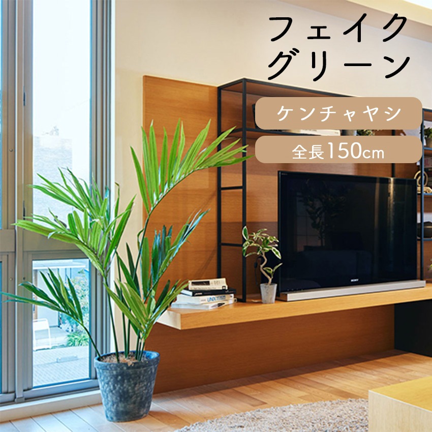 フェイクグリーン ケンチャヤシ 全長 1.5m glp1528