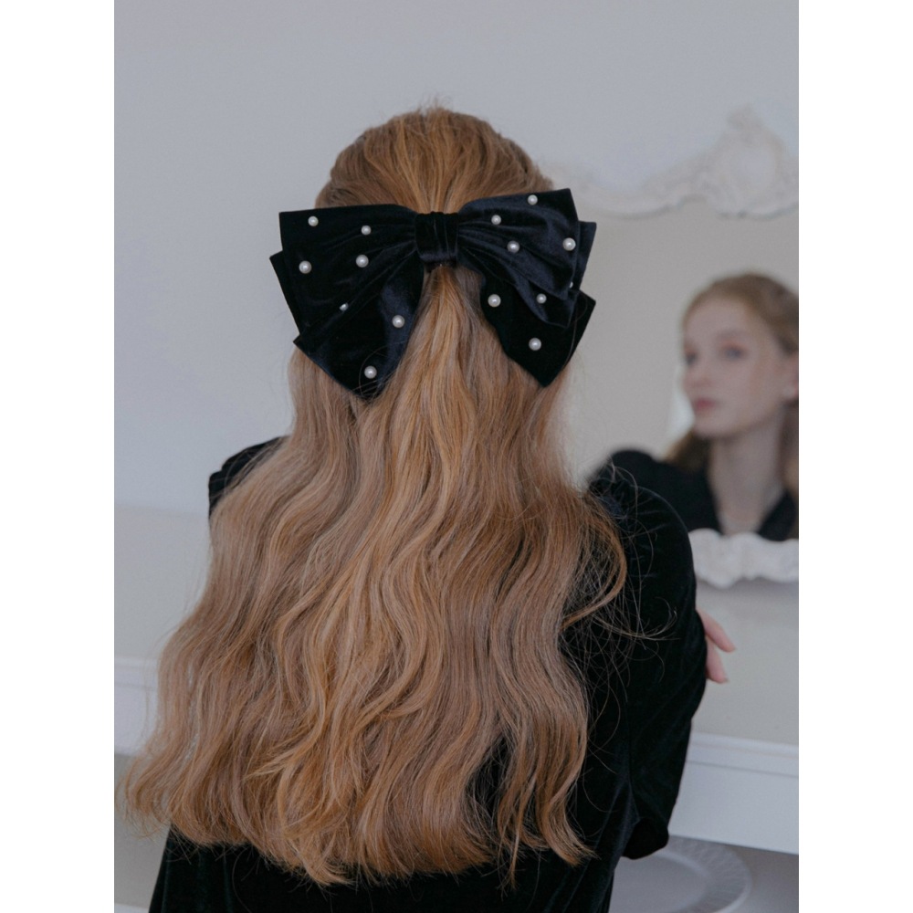 Jean Paul Clarisse パールベルベットリボンピン JP 22182AB